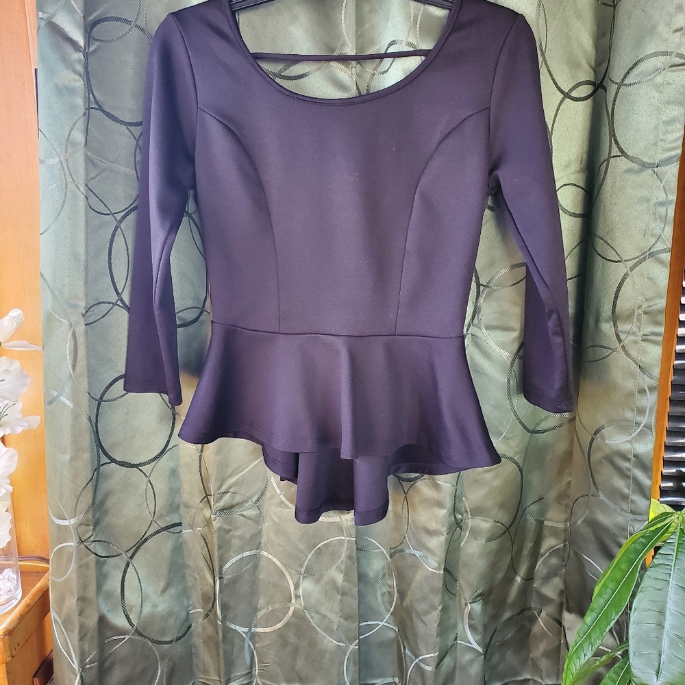 Black blouse. Back out with bow (never worn)